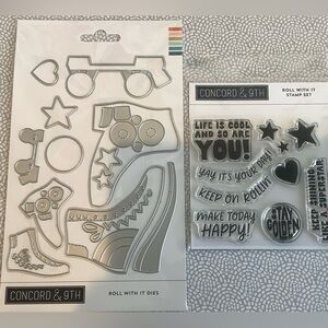 Concord & 9th Roll With It Stamps and Dies NIP